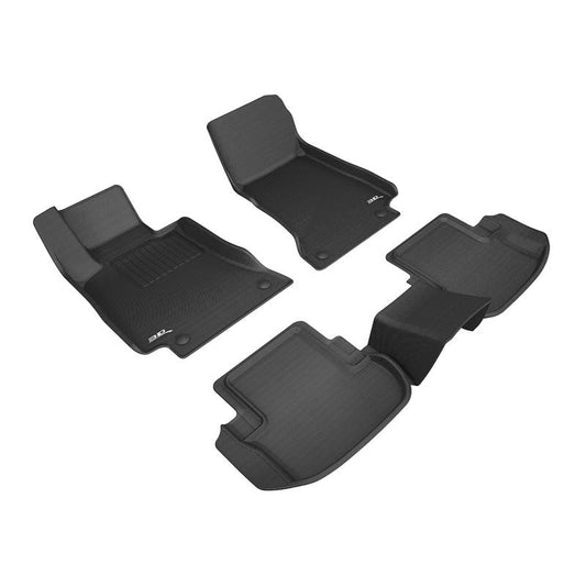 3D MAXpider KAGU 1st & 2nd Row Floormats - Black | 2018-2020 Mercedes-Benz E-Class Coupe C238 (L1MB10301509)