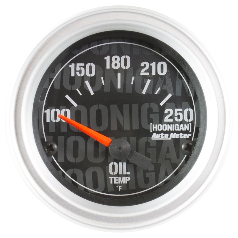 AutoMeter Hoonigan 52mm 100-250 Deg F Full Electronic Oil Temp Gauge (4347-09000)