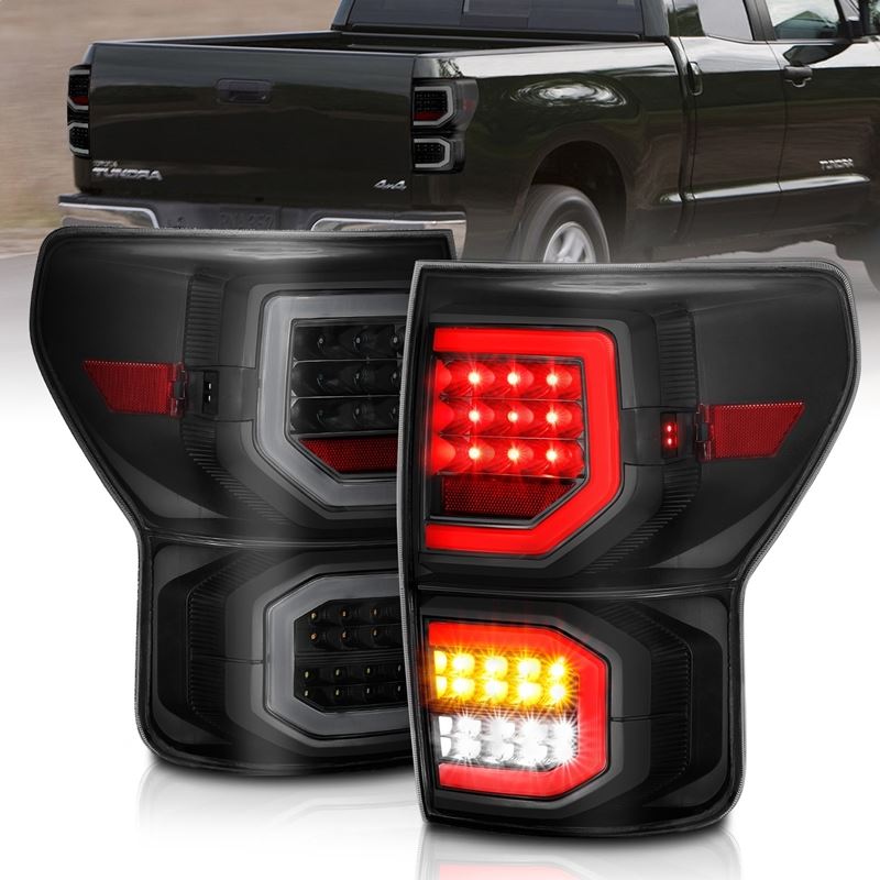 ANZO LED Tail Light Assembly Black Housing w/ Smoke Lens Pair | Toyota Tundra (07-13) (311337)