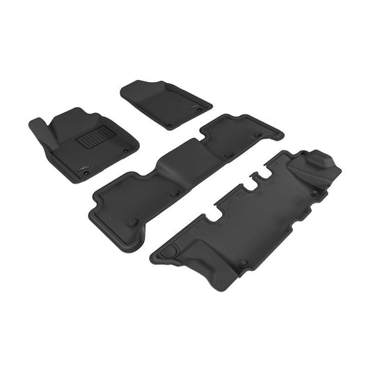 3D MAXpider KAGU 1st & 2nd & 3rd Row Floormats - Black | 2011-2020 Infiniti QX80/QX56 (L1IN02601509)