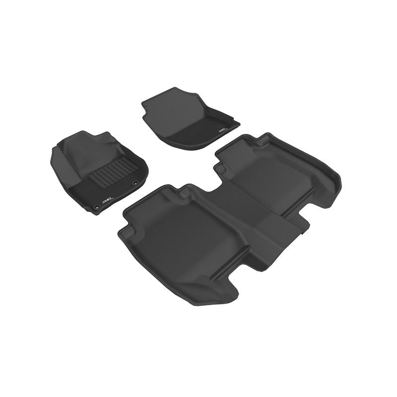 3D MAXpider KAGU 1st & 2nd Row Floormats - Black | 2016-2020 Honda Hr-V (L1HD08501509)