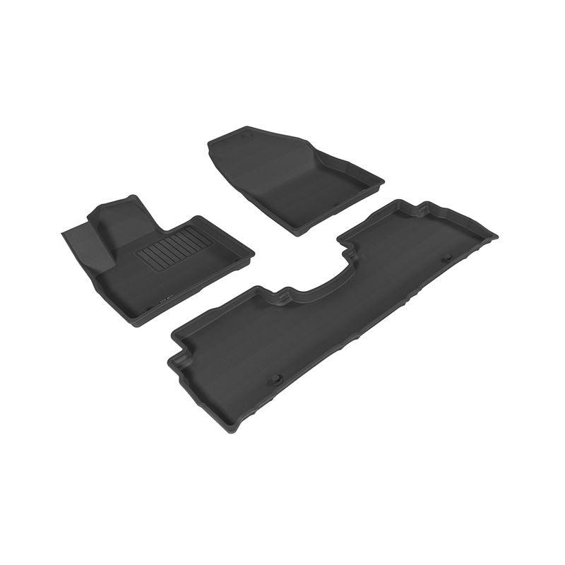 3D MAXpider KAGU 1st & 2nd Row Floormats - Black | 2016-2020 Kia Sorento 5-Seat (L1KA03601509)