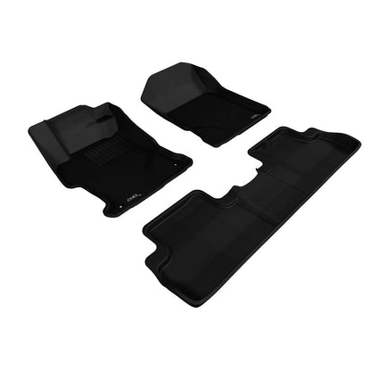 3D MAXpider KAGU 1st & 2nd Row Floormats - Black | 2012-2013 Honda Civic Coupe (L1HD04501509)