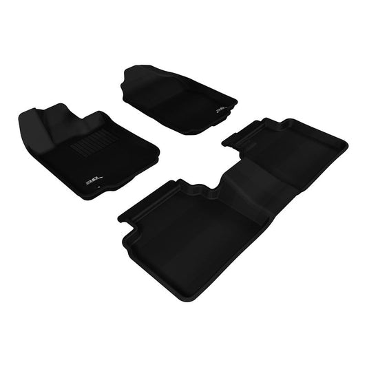 3D MAXpider KAGU 1st & 2nd Row Floormats - Black | 2006-2012 Ford Fusion (L1FR01301509)