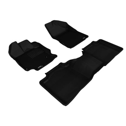 3D MAXpider KAGU 1st & 2nd Row Floormats - Black | 2012-2012 Toyota Venza (L1TY13301509)