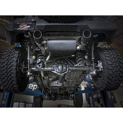 aFe Rebel Series 2-1/2 IN 304 Stainless Steel Cat-Back Exhaust System w/ Black Tips (49-38066-B)