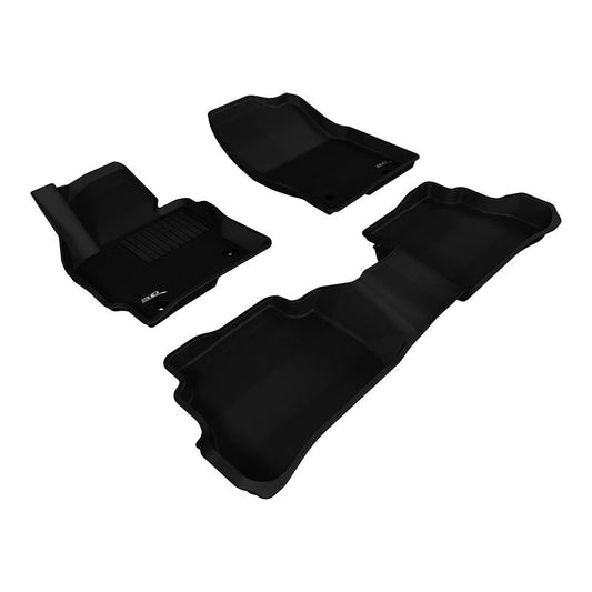 3D MAXpider KAGU 1st & 2nd Row Floormats - Black | 2013-2016 Mazda CX-5 (L1MZ03801509)