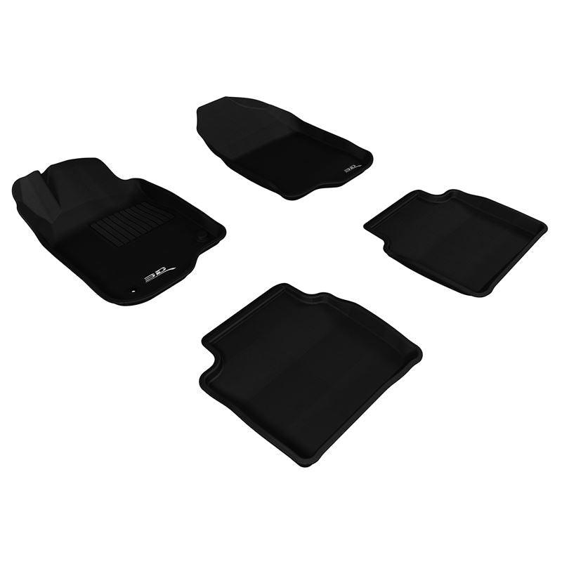 3D MAXpider KAGU 1st & 2nd Row Floormats - Black | 2008-2012 Chevrolet Malibu (L1CH04801509)