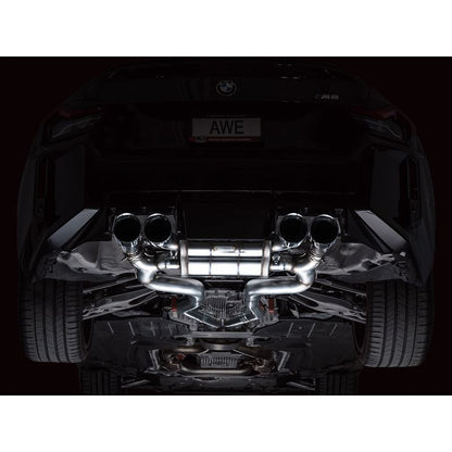 AWE Tuning SwitchPath Edition Exhaust Chrome Silver Tips for 23-24 BMW G87 M2 (3025-42487)