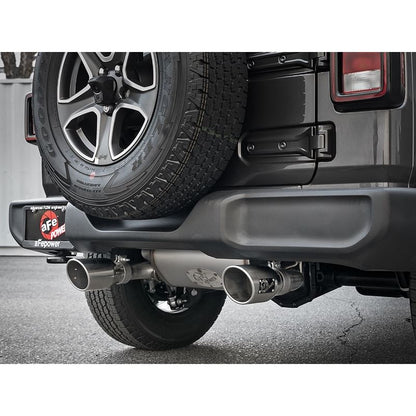 aFe Rebel Series 2-1/2 IN 409 Stainless Steel Cat-Back Exhaust w/ Polished Tips (49-48066-P)