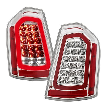 ANZO LED Tail Light Assembly w/ Chrome Sequential Lens | Chrysler 300 (11-14) (321344)