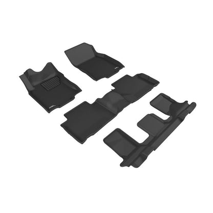 3D MAXpider KAGU 1st & 2nd & 3rd Row Floormats - Black | 2014-2019 Nissan Rogue (L1NS10101509)