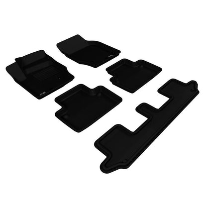 3D MAXpider KAGU 1st & 2nd & 3rd Row Floormats - Black | 2003-2014 Volvo XC90 (L1VV00401509)