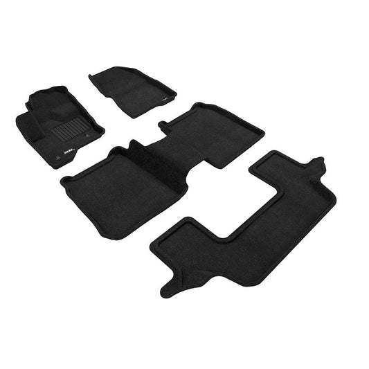 3D MAXpider ELEGANT 1st 2nd 3rd (2 Eyelets) -Floor Mat Set (Black) | 09-19 Ford Flex w Center Console (L1FR05104709)