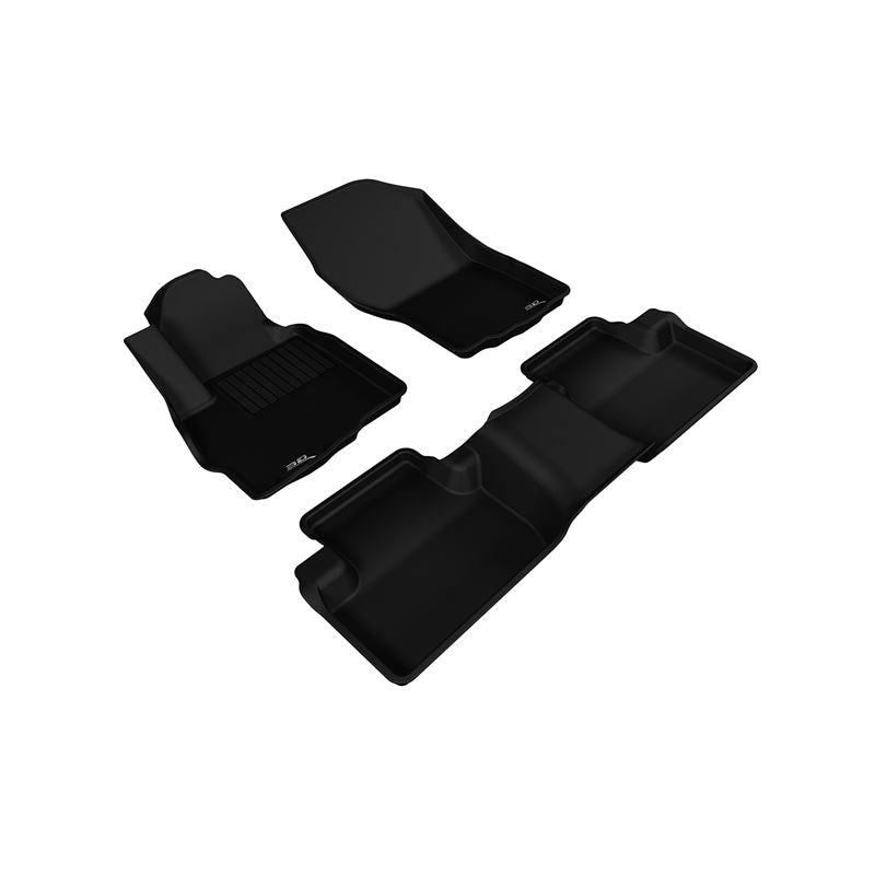 3D MAXpider KAGU 1st & 2nd Row Floormats - Black | 2011-2019 Mitsubishi Outlander Sport (L1MT03601509)
