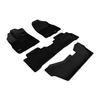 3D MAXpider KAGU 1st & 2nd & 3rd Row Floormats - Black | 2014-2020 Acura MDX (L1AC00601509)