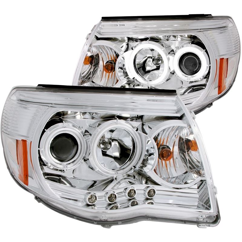 ANZO Projector Headlight Set w/ Halo Chrome | Toyota Tacoma (05-11) (121281)