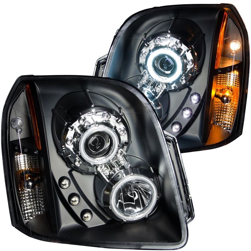 ANZO Projector Headlight Set w/ Halo Black (CCFL) | GMC Yukon (07-14) (111148)