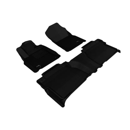 3D MAXpider KAGU 1st & 2nd Row Floormats - Black | 2007-2011 Toyota Tundra Double Cab (L1TY14701509)