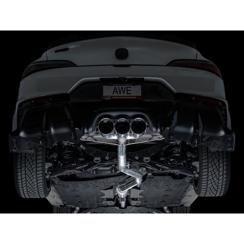 AWE Tuning Track Edition Exhaust w/ Triple Chrome Silver Tips for 2024 Acura Integra Type S DE5 FWD (3020-52335)