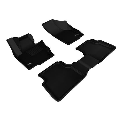 3D MAXpider KAGU 1st & 2nd Row Floormats - Black | 2009-2019 Volkswagen Tiguan/Tiguan Limited (L1VW02101509)