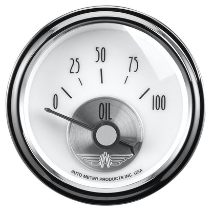 AutoMeter Prestige Series Pearl 2-1/16in 100PSI Electronic Oil Pressure Gauge (2026)