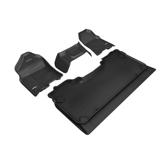 3D MAXpider KAGU 1st & 2nd Row Floormats - Black | 2019-2020 Dodge Ram 1500 Crew Cab (L1DG02701509)