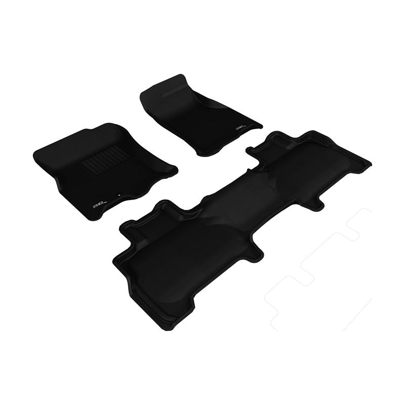 3D MAXpider KAGU 1st & 2nd Row Floormats - Black | 2007-2010 Ford Expedition (L1FR07601509)