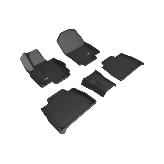 3D MAXpider KAGU 1st & 2nd Row Floormat - Black | 20-22 Mercedes-Benz GLE-Class 5-Seat (L1MB11801509)