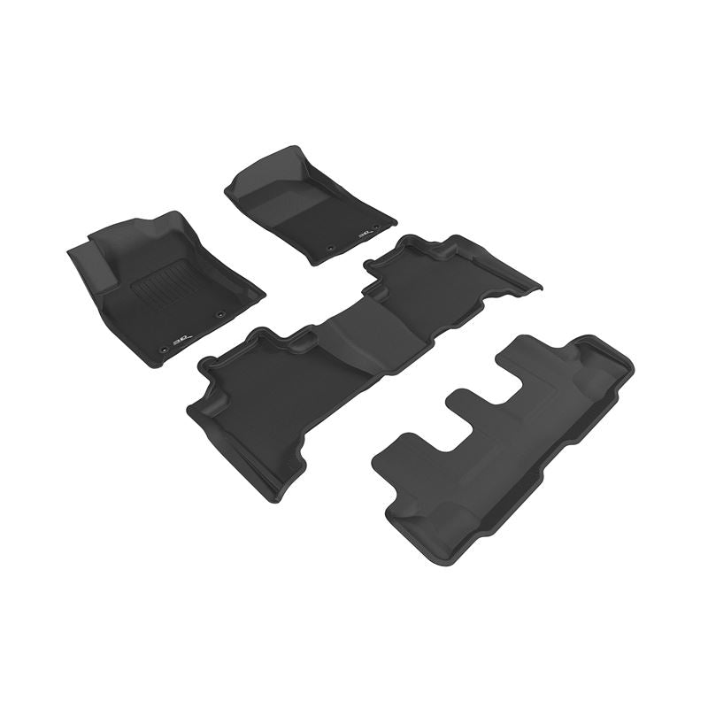 3D MAXpider KAGU 1st & 2nd & 3rd Row Floormats - Black | 2014-2020 Lexus GX (L1LX05701509)
