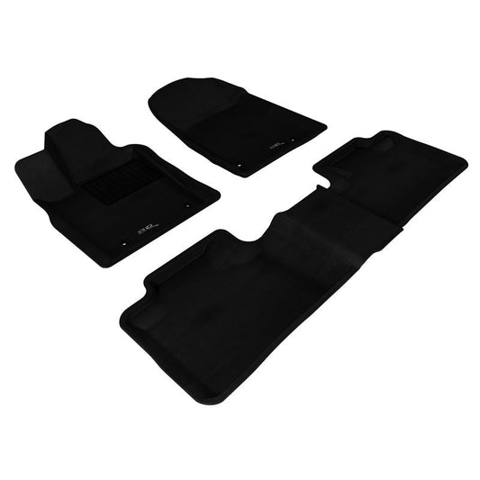 3D MAXpider KAGU 1st & 2nd Row Floormats - Black | 2012-2020 Dodge Durango (L1DG01301509)
