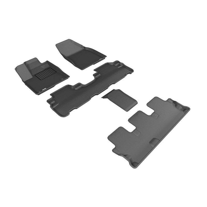 3D MAXpider KAGU Floormat Set (R1, R2, R3) - Black | 14-19 Toyota Highlander w/ Bucket 2nd Row (L1TY18201509)