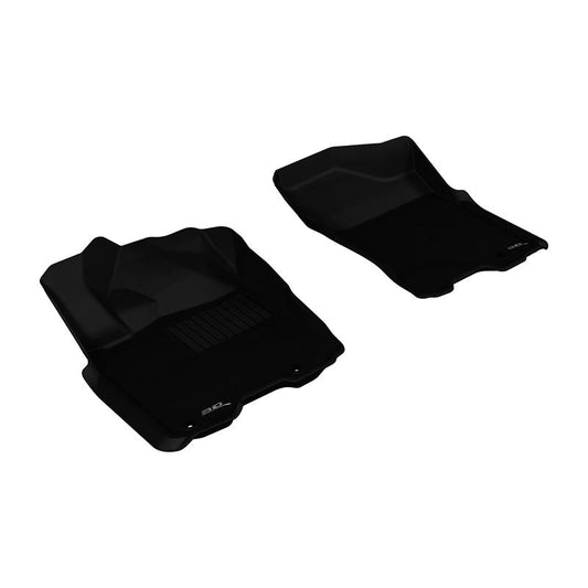 3D MAXpider KAGU 1st Row Floormat - Black | 2009-2015 Nissan Titan King/Crew Cab (L1NS06311509)