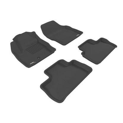 3D MAXpider KAGU 1st & 2nd Row Floormats - Black | 2007-2014 Land Rover Lr2 (L1LR00101509)