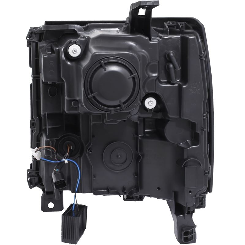 ANZO USA 16-17 Chevy Silverado 1500 Projector Headlights Plank Style Design Chrome w/ Amber (111374)