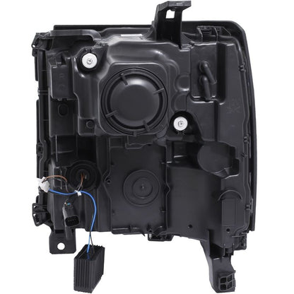 ANZO USA 16-17 Chevy Silverado 1500 Projector Headlights Plank Style Design Chrome w/ Amber (111374)