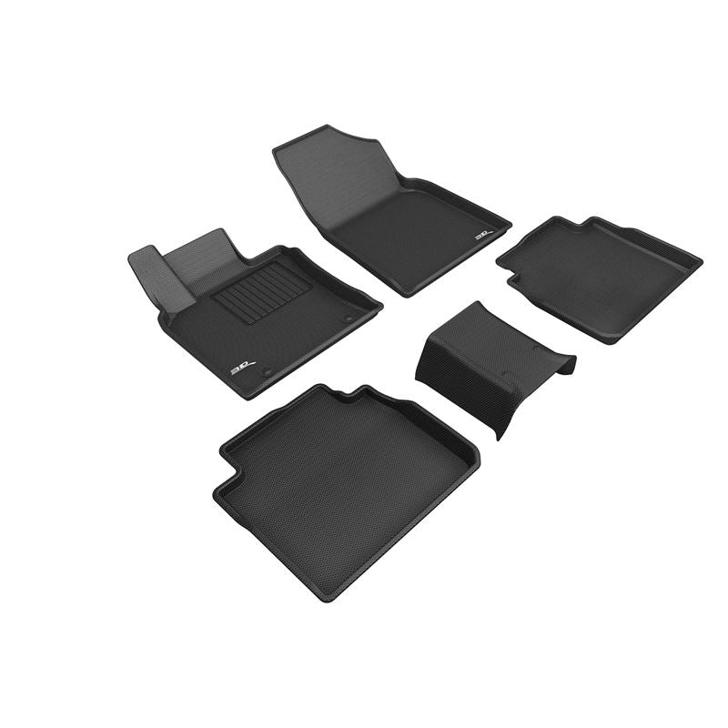 3D MAXpider KAGU 1st & 2nd Row Floormats - Black | 2019-2020 Toyota Avalon (L1TY24501509)