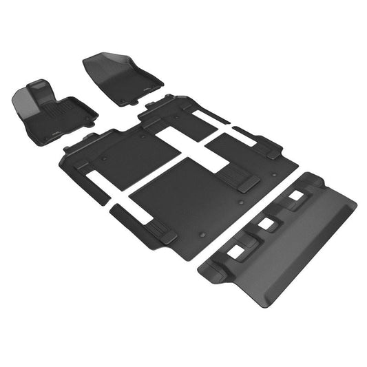 3D MAXpider KAGU 1st, 2nd, & 3rd Row Floormats - Black | 21-24 Toyota Sienna 8-Seat (L1TY27201509)