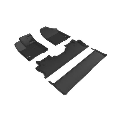 3D MAXpider KAGU 1st & 2nd & 3rd Row Floormats - Black | 2017-2020 Honda Ridgeline (L1HD08301509)