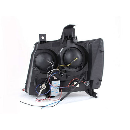 ANZO Projector Headlight Set w/ Halo Chrome | Chevrolet Avalanche (07-13) (111108)