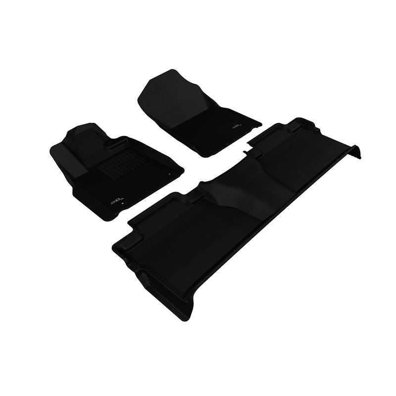 3D MAXpider KAGU 1st & 2nd Row Floormats - Black | 2014-2020 Toyota Tundra Crewmax (L1TY15301509)