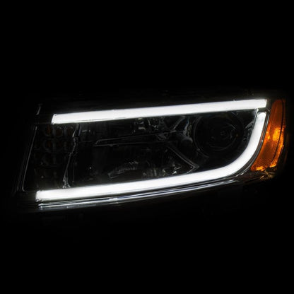 ANZO USA 2014-2015 Jeep Grand Cherokee Projector Headlights w/ Plank Style Design Chrome (111328)
