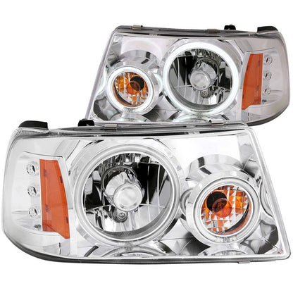 ANZO Projector Headlights w/ Halo Chrome (CCFL) | Ford Ranger (01-11) (111151)