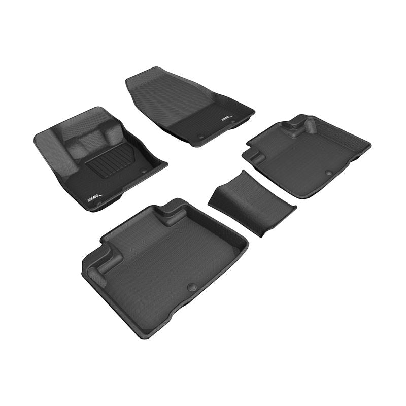 3D MAXpider KAGU 1st & 2nd Row Floormats - Black | 2016-2020 Lincoln Nautilus/Mkx (L1LC00801509)
