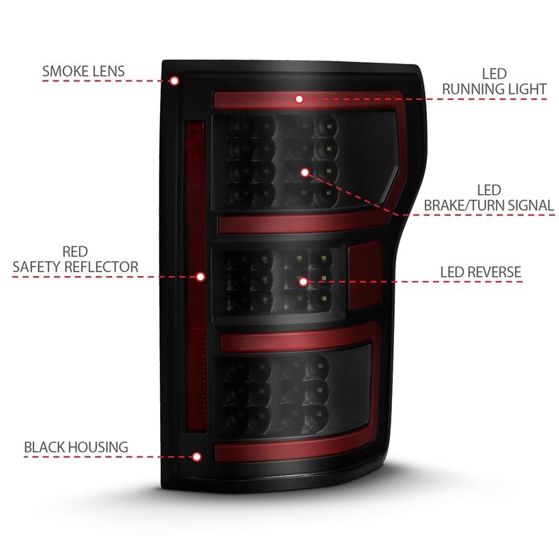 ANZO LED Tail Light Assembly w/Sequential | Ford F-150 (18-19) (311314)