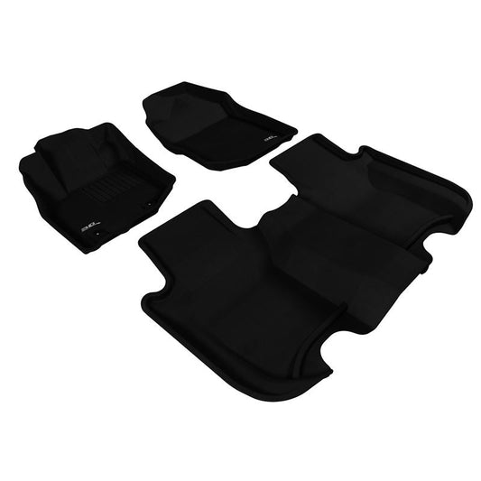 3D MAXpider KAGU 1st & 2nd Row Floormats - Black | 2009-2013 Honda Fit (L1HD04201509)