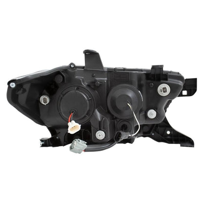 ANZO USA 2016-2017 Toyota Tacoma Projector Headlights w/ Plank Style Switchback Black w/ Amber w/ DRL (111397)