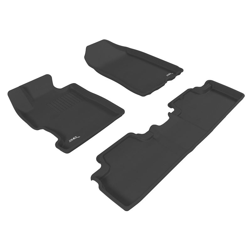 3D MAXpider KAGU 1st & 2nd Row Floormats - Black | 2006-2011 Honda Civic Coupe (L1HD03601509)