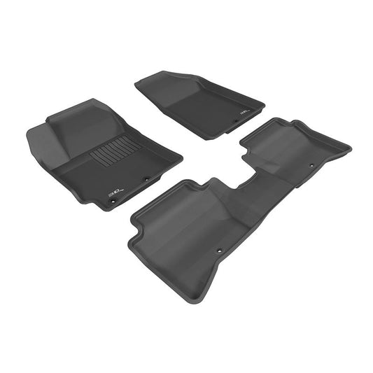 3D MAXpider KAGU 1st & 2nd Row Floormats - Black | 2014-2017 Kia Rio/Rio5 (L1KA03701509)