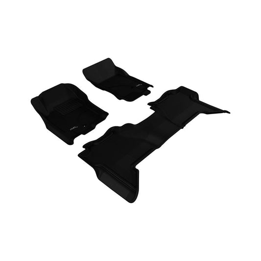 3D MAXpider KAGU 1st & 2nd Row Floormats - Black | 2005-2015 Nissan Xterra (L1NS07201509)